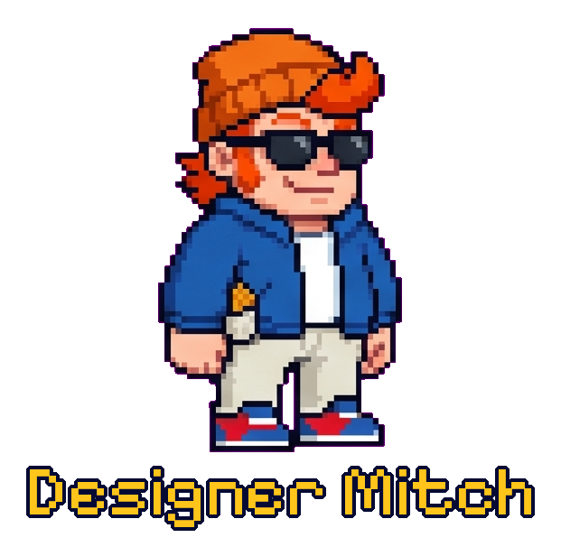 Designer Mitch stacked · gold